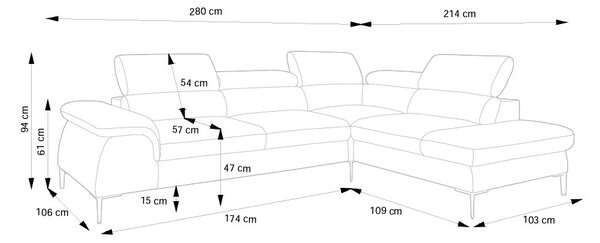 Masseno Narożnik MESTO z funkcją spania i pojemnikiem na pościel Narozniki L, Rozkładana sofa - Zielony, VOGUE 10