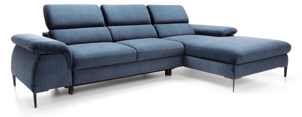 Masseno Narożnik MESTO z funkcją spania i pojemnikiem na pościel Narozniki L, Rozkładana sofa - Niebieski, VOGUE 13