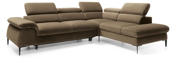 Masseno Narożnik MESTO z funkcją spania i pojemnikiem na pościel Narozniki L, Rozkładana sofa - Zielony, VOGUE 10