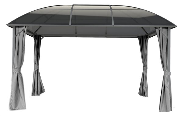 Metalowa altana Dominikana 3x4 z zasłonami Garden Point antracyt