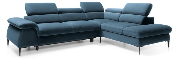 Masseno Narożnik MESTO z funkcją spania i pojemnikiem na pościel Narozniki L, Rozkładana sofa - Niebieski, VOGUE 13