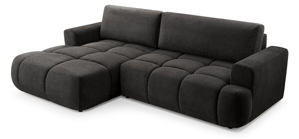 Masseno Narożnik VASTO z funkcją spania i pojemnikiem na pościel Narozniki L, Rozkładana sofa - Szary, VINCI 17