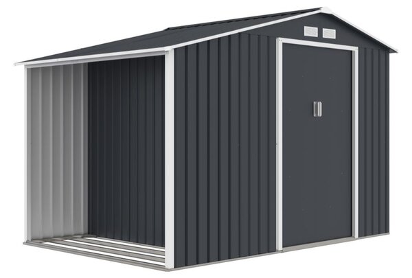 Domek narzędziowy metalowy Skagen z drewutnią 2,8 x 1,9 m Store Boss antracyt
