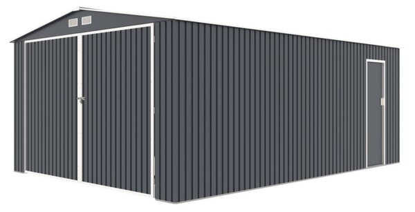 Metalowy garaż Palmer 3,8 x 5,4 m CoverTech antracyt