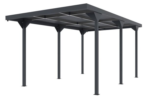 Metalowa wiata garażowa Aspen 2,84 x 5,46 m CoverTech antracyt