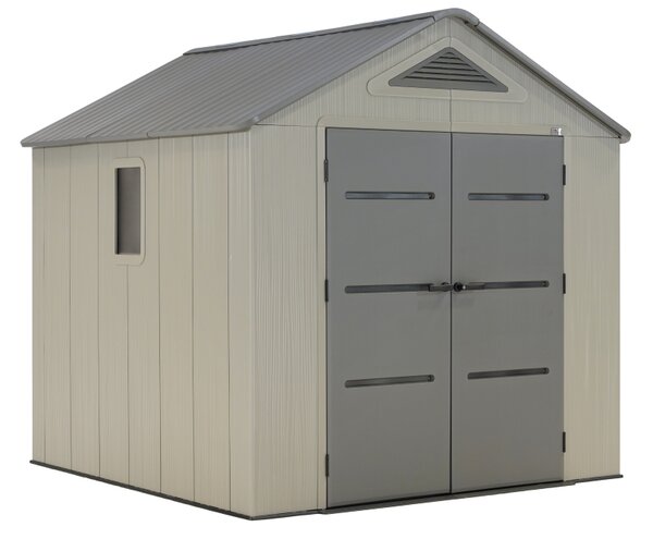 Plastikowy domek narzędziowy Boston 2,5 x 2,46 m CoverTech szary