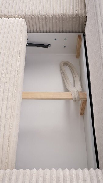 Masseno Narożnik VIVA z funkcją spania i pojemnikiem na pościel Narozniki L, Rozkładana sofa - Beżowy, TILIA 08