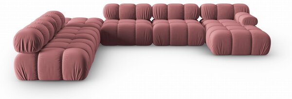 Sofa panoramiczna 7-osobowa Bellis różowa