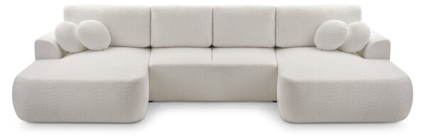 Masseno Narożnik FILO z funkcją spania i pojemnikiem na pościel Narozniki U, Rozkładana sofa - Beżowy, CORAL 65