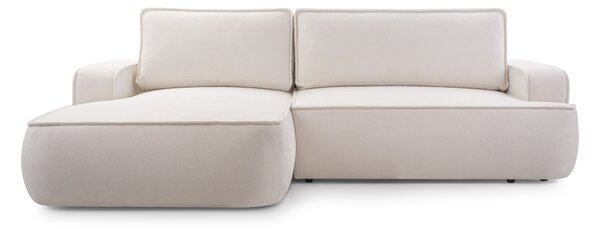 Masseno Narożnik SOLO z funkcją spania i pojemnikiem na pościel Narozniki L, Rozkładana sofa - Beżowy, GERRA 10