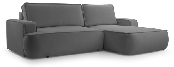 Masseno Narożnik SOLO z funkcją spania i pojemnikiem na pościel Narozniki L, Rozkładana sofa - Szary, GERRA 70