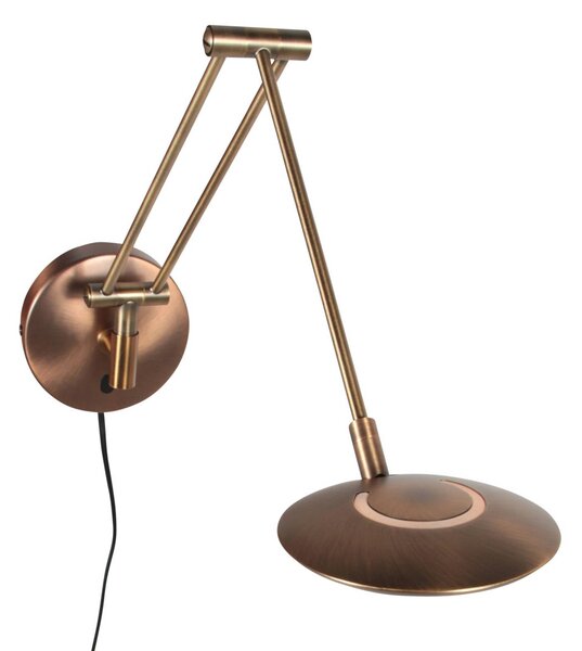 Steinhauer Kinkiet Zenith, możliwość ściemniania, brązowy / mosiężny, salon / jadalnia, metal, nowoczesny