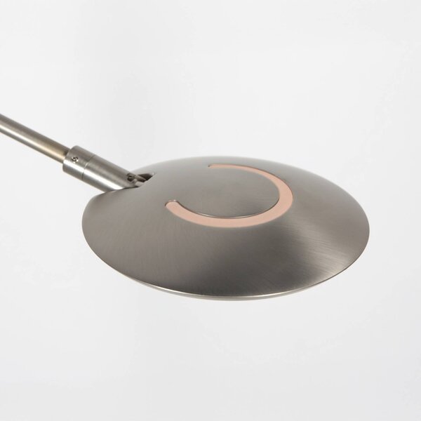 Steinhauer Lampa stojąca Zenith, możliwość ściemniania, aluminiowy / szary / cynkowy, salon / jadalnia, metal, nowoczesny