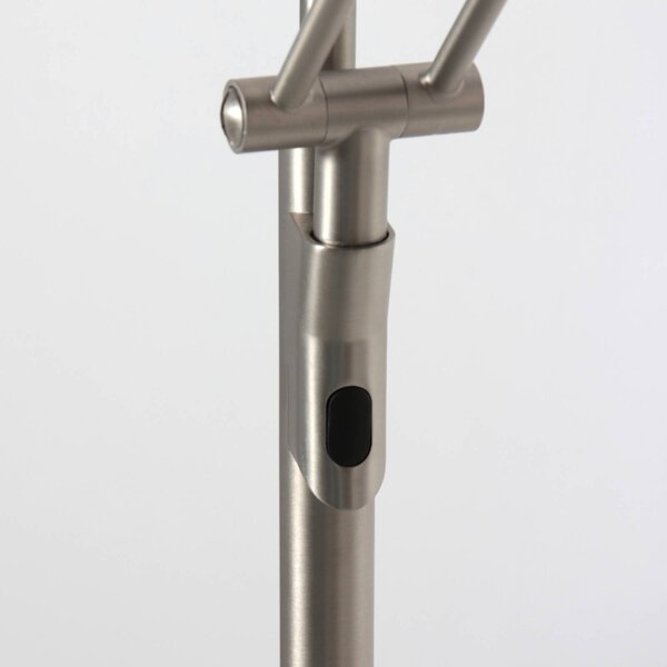 Steinhauer Lampa stojąca Zenith, możliwość ściemniania, aluminiowy / szary / cynkowy, salon / jadalnia, metal, nowoczesny