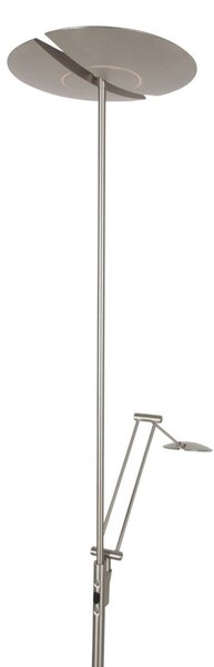 Steinhauer Lampa stojąca Zenith, możliwość ściemniania, aluminiowy / szary / cynkowy, salon / jadalnia, metal, nowoczesny