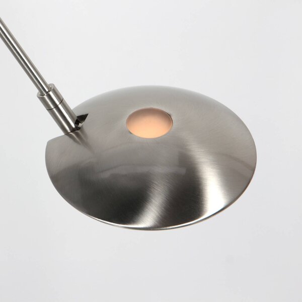 Steinhauer Lampa stojąca Daphne, możliwość ściemniania, aluminiowy / szary / cynkowy, salon / jadalnia, metal, nowoczesny