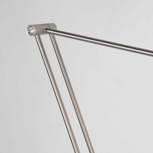 Steinhauer Lampa stojąca Zenith, możliwość ściemniania, aluminiowy / szary / cynkowy, salon / jadalnia, metal, nowoczesny