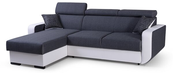 Masseno Narożnik PALAZZO z funkcją spania i pojemnikiem na pościel Narozniki L, Rozkładana sofa - Szary, INARI 94+MADRYT 920