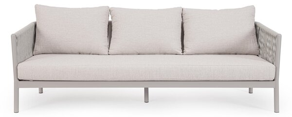 Elegancka 3-osobowa sofa ogrodowa piaskowa Florencia Moon