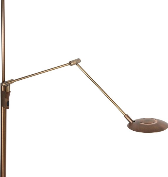 Steinhauer Lampa stojąca Zenith, możliwość ściemniania, brązowy / mosiężny, salon / jadalnia, metal, nowoczesny