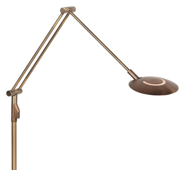 Steinhauer Lampa stojąca Zenith, możliwość ściemniania, brązowy / mosiężny, salon / jadalnia, metal, nowoczesny