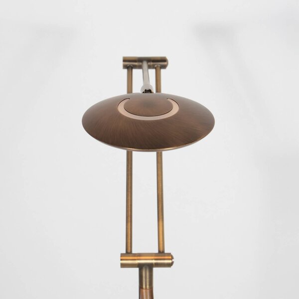 Steinhauer Lampa stojąca Zenith, możliwość ściemniania, brązowy / mosiężny, salon / jadalnia, metal, nowoczesny
