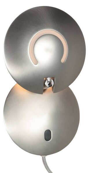 Steinhauer Kinkiet Zenith, możliwość ściemniania, aluminiowy / szary / cynkowy, salon / jadalnia, metal, nowoczesny