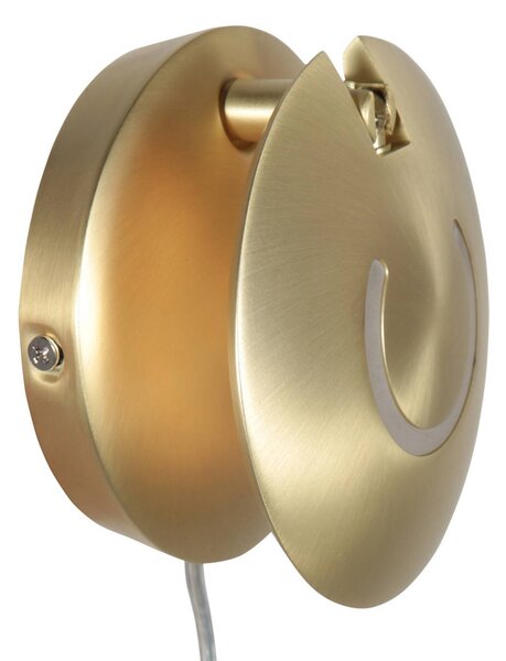 Steinhauer Kinkiet Zenith, możliwość ściemniania, mosiężny / złoty, salon / jadalnia, metal, nowoczesny