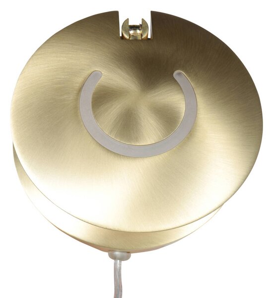 Steinhauer Kinkiet Zenith, możliwość ściemniania, mosiężny / złoty, salon / jadalnia, metal, nowoczesny