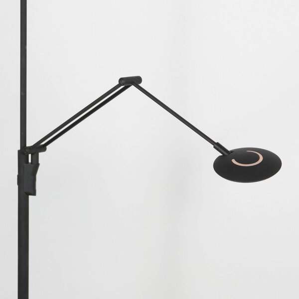 Steinhauer Lampa stojąca Zenith, możliwość ściemniania, czarny, salon / jadalnia, metal, nowoczesny