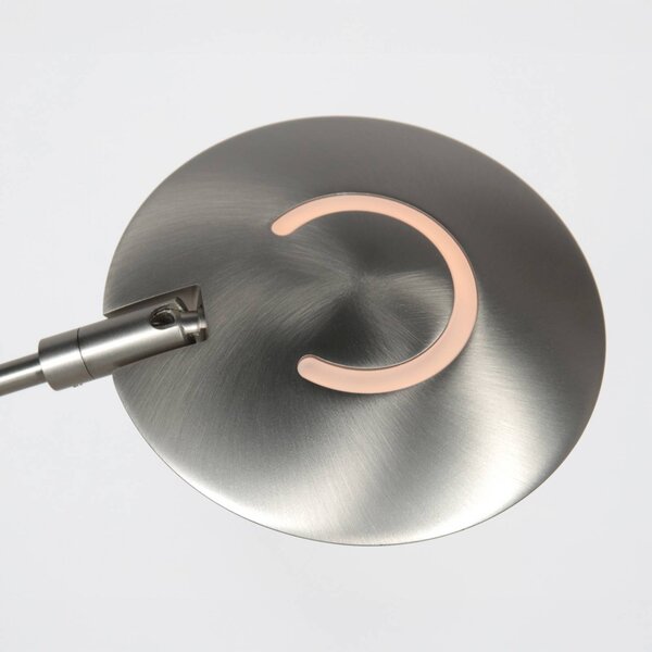Steinhauer Lampa stołowa Zenith, możliwość ściemniania, aluminiowy / szary / cynkowy, biuro, metal, nowoczesny