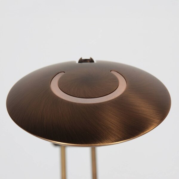 Steinhauer Lampa stołowa Zenith, możliwość ściemniania, brązowy / mosiężny, biuro, metal, nowoczesny