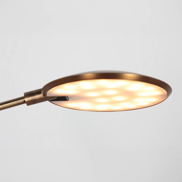 Steinhauer Lampa stołowa Zenith, możliwość ściemniania, brązowy / mosiężny, biuro, metal, nowoczesny