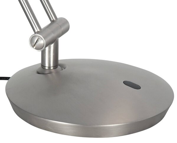 Steinhauer Lampa stołowa Zenith, możliwość ściemniania, aluminiowy / szary / cynkowy, biuro, metal, nowoczesny