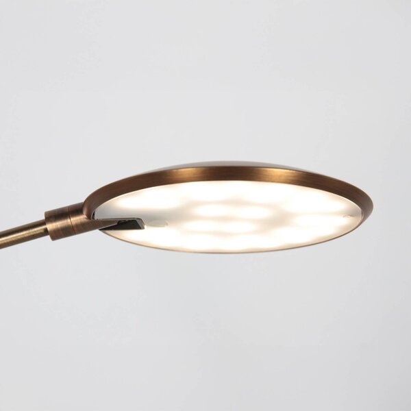 Steinhauer Lampa stołowa Zenith, możliwość ściemniania, brązowy / mosiężny, biuro, metal, nowoczesny
