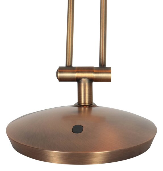 Steinhauer Lampa stołowa Zenith, możliwość ściemniania, brązowy / mosiężny, biuro, metal, nowoczesny
