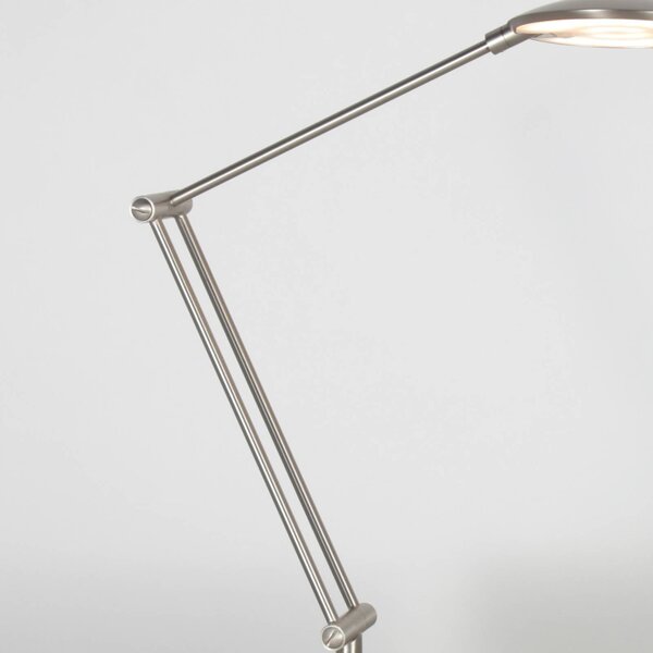 Steinhauer Lampa stołowa Zenith, możliwość ściemniania, aluminiowy / szary / cynkowy, biuro, metal, nowoczesny