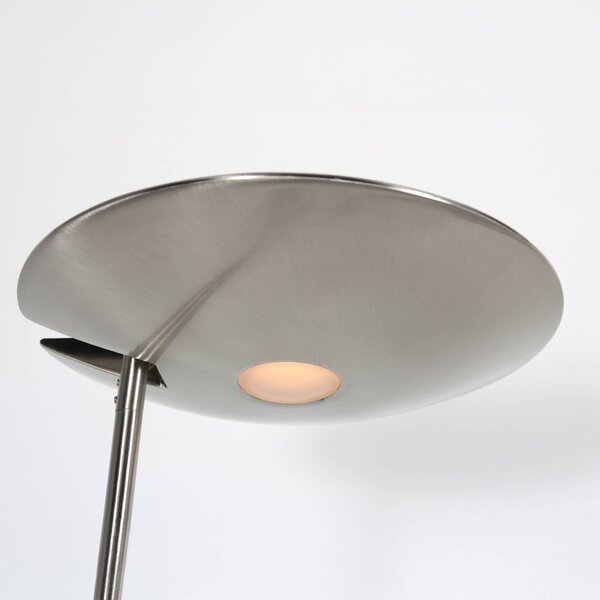 Steinhauer Lampa stojąca Daphne, możliwość ściemniania, aluminiowy / szary / cynkowy, salon / jadalnia, metal, nowoczesny
