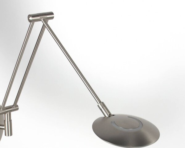 Steinhauer Kinkiet Zenith, możliwość ściemniania, aluminiowy / szary / cynkowy, salon / jadalnia, metal, nowoczesny