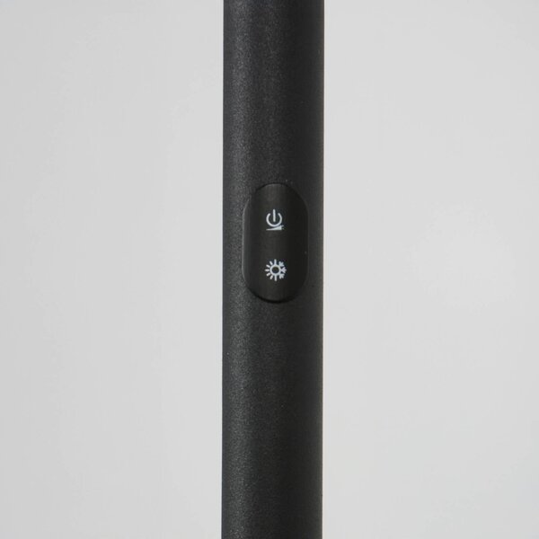 Steinhauer Lampa stojąca Daphne, możliwość ściemniania, czarny, salon / jadalnia, metal, nowoczesny