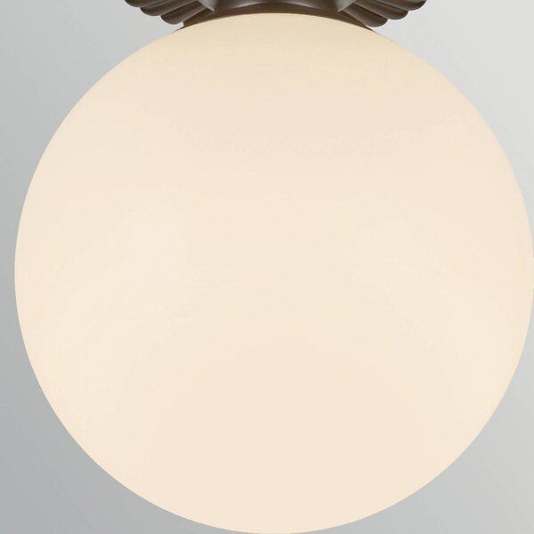 Elstead Lampa sufitowa Otis, możliwość ściemniania, czarny, łazienka, szkło, vintage