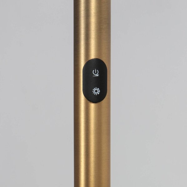 Steinhauer Lampa stojąca Daphne, możliwość ściemniania, brązowy / mosiężny, salon / jadalnia, metal, nowoczesny