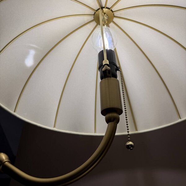 Elstead Lampa stojąca Crosby, mosiężny / złoty, salon / jadalnia, metal, vintage