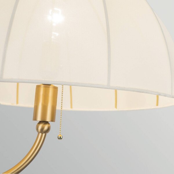 Elstead Lampa stojąca Crosby, mosiężny / złoty, salon / jadalnia, metal, vintage