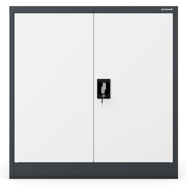 Szafka na akta osobowe BEATA, 900 x 930 x 400 mm, antracytowo-biała