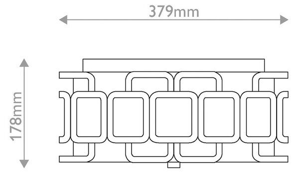 HINKLEY Lampa sufitowa Sabina, możliwość ściemniania, czarny, salon / jadalnia, metal, nowoczesny