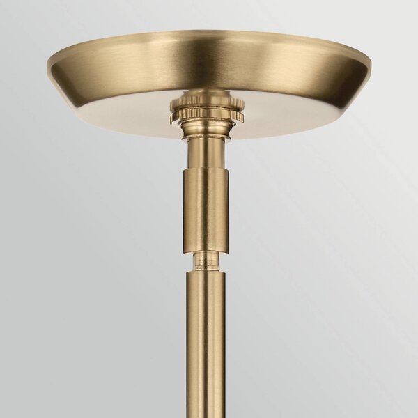 KICHLER Lampa wisząca Cassius, brązowy / mosiężny, salon / jadalnia, metal, nowoczesny