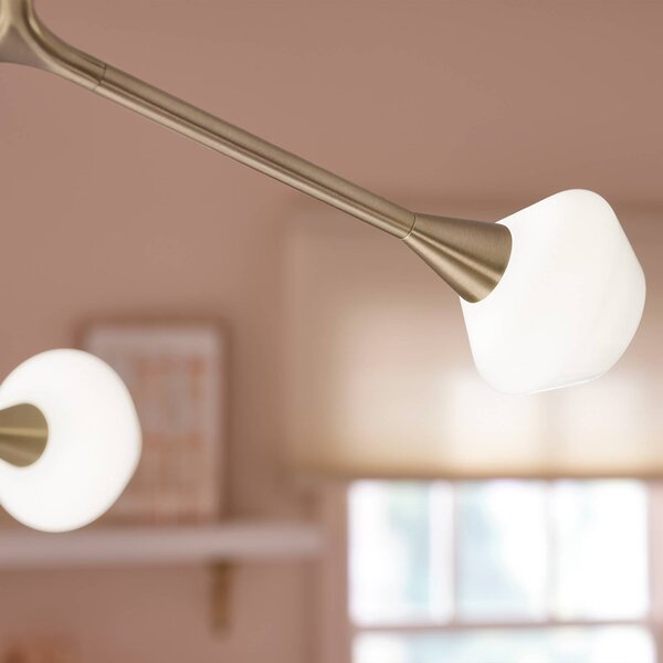 KICHLER Lampa wisząca Cassius, brązowy / mosiężny, salon / jadalnia, metal, nowoczesny