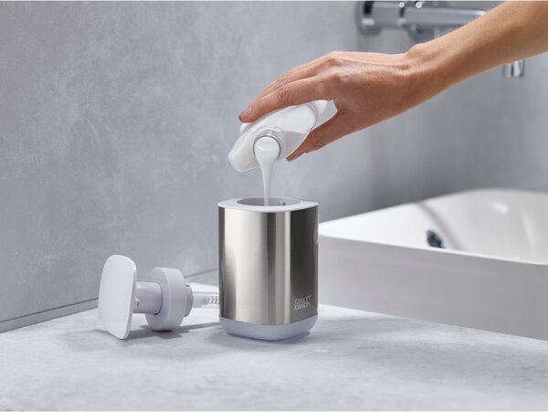Zestaw dozownika do mydła ze stojakiem na szczoteczki Joseph Joseph EasyStore