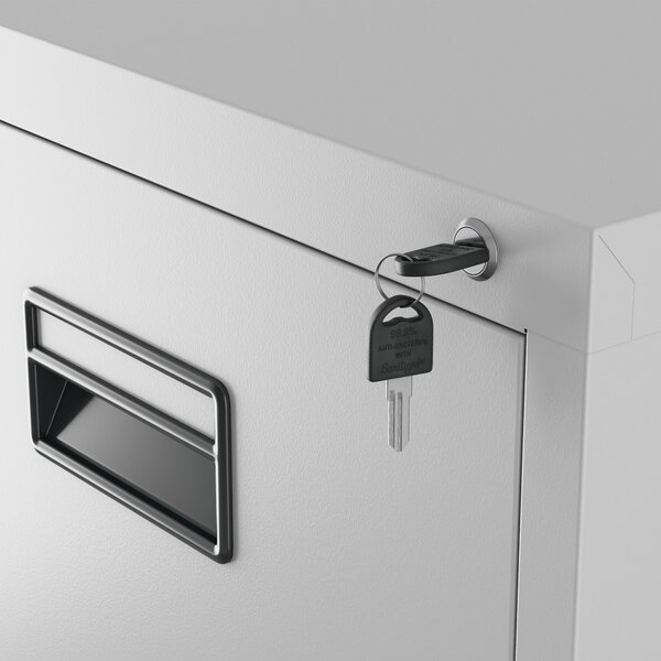 Szafa kartotekowa metalowa z 4 szufladami szara, 460x1320x620 mm: SARA